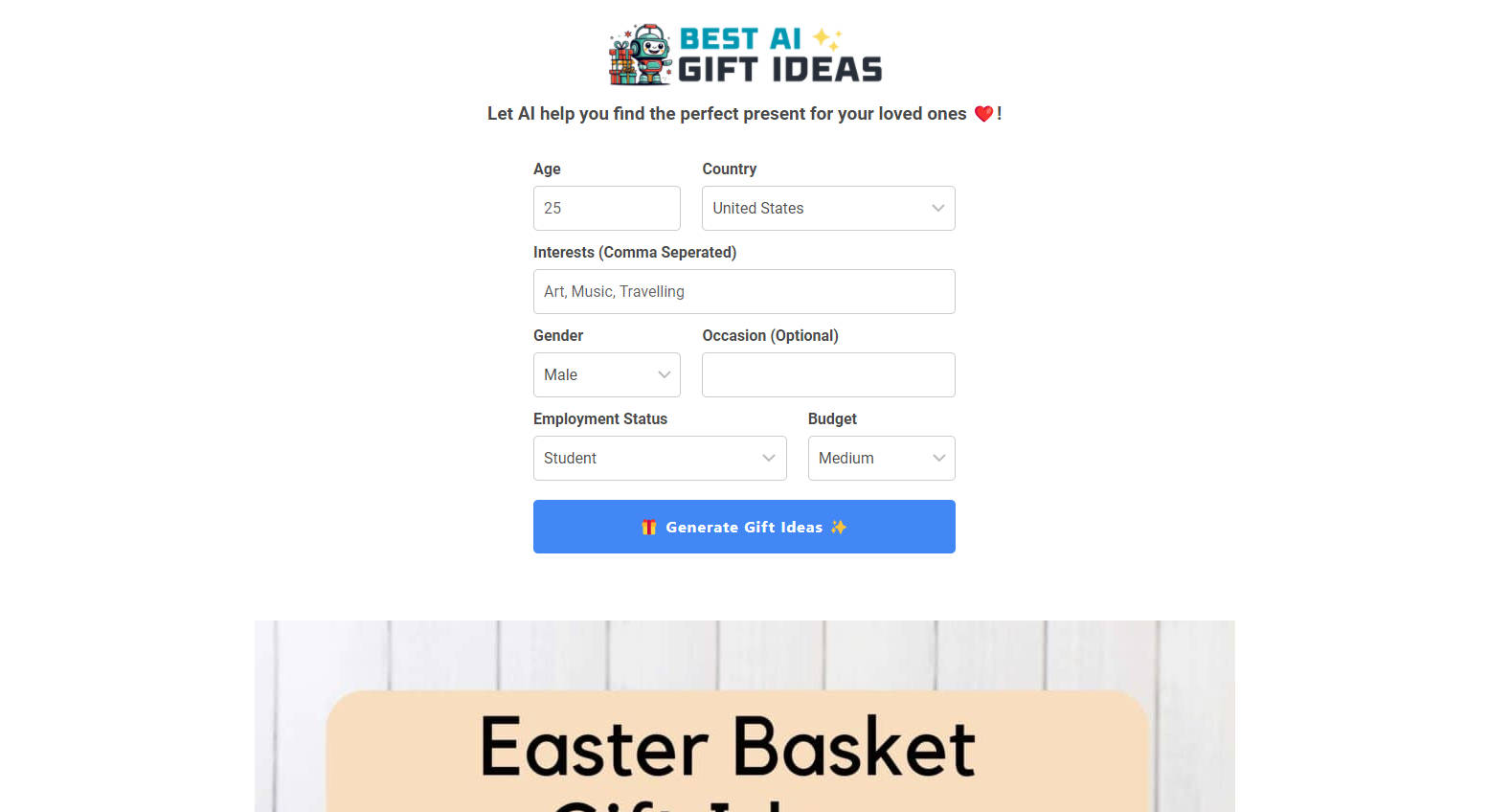 
              Best AI Gift Ideas            
