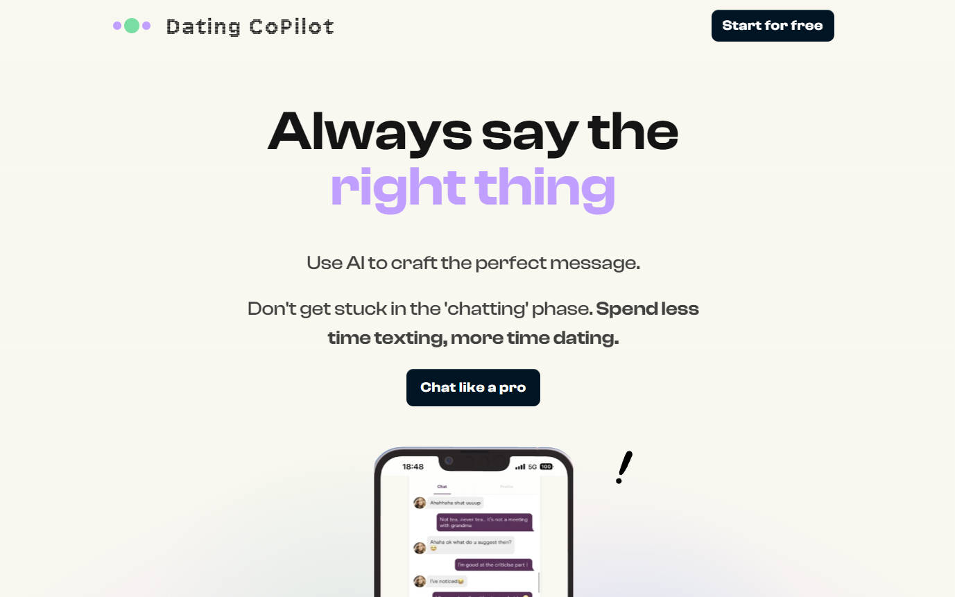 
              Dating Copilot AI            
