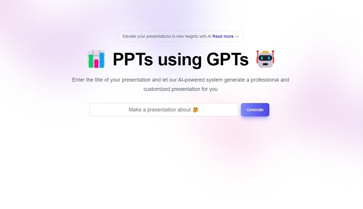 
              PPTs using GPTs            
