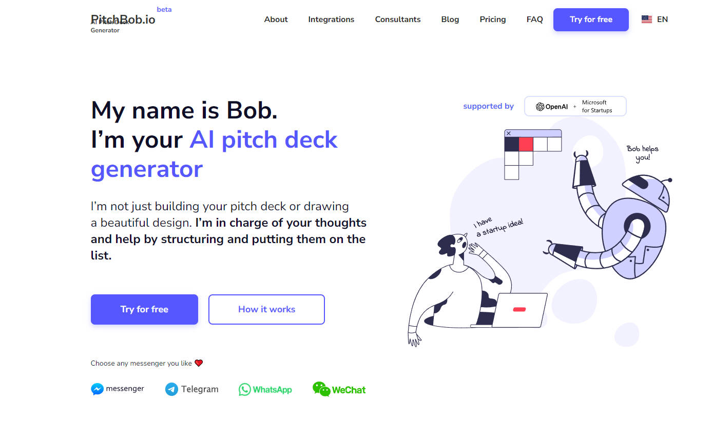 Outil IA: PitchBob.io