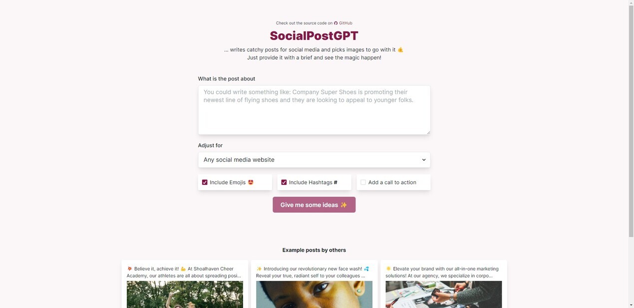 
              SocialPostGPT            
