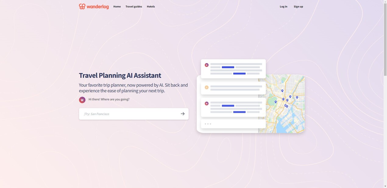 
              Wanderlog AI Travel Assistant            
