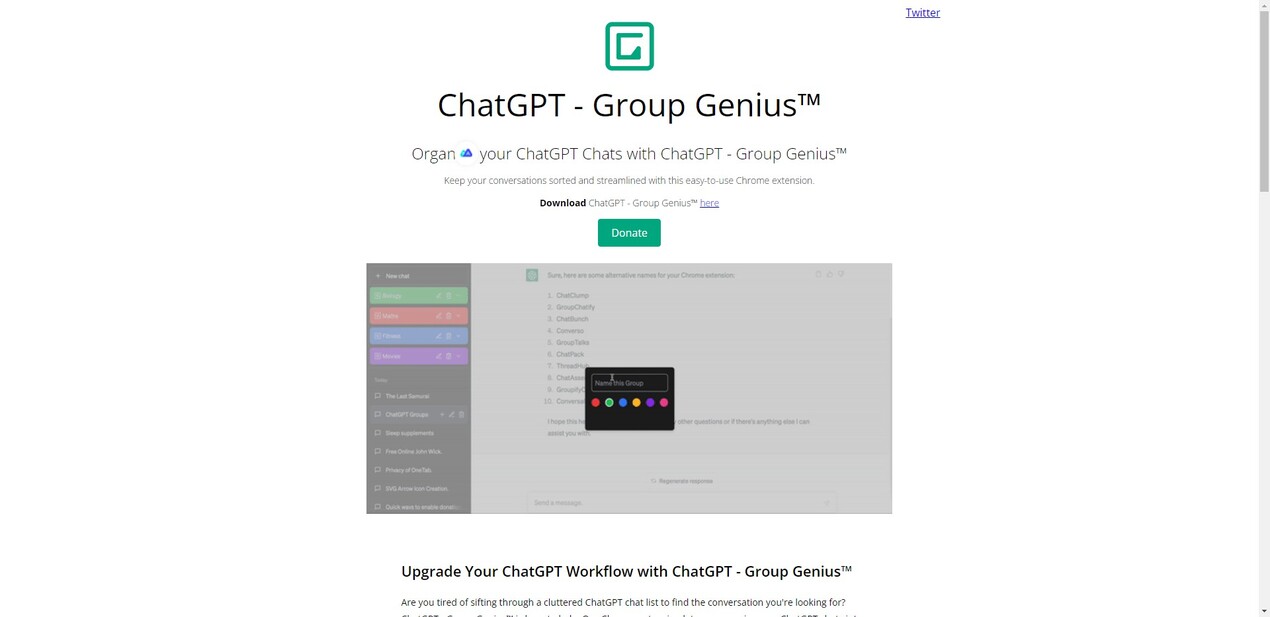
              ChatGPT - Group Genius            
