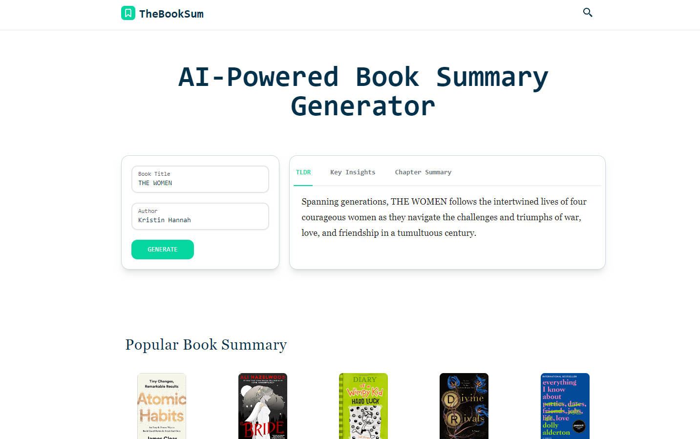 
TheBookSum 
