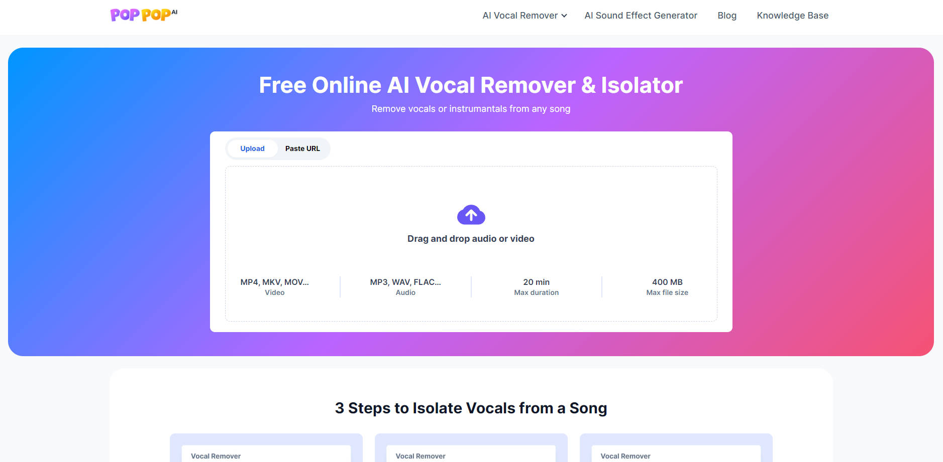 
PopPop AI Vocal Remover 
