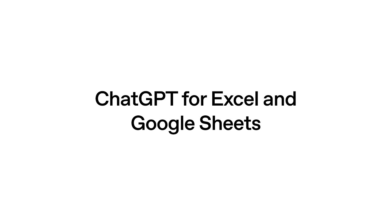 Présentation de ChatGPT pour Excel et Google Sheets